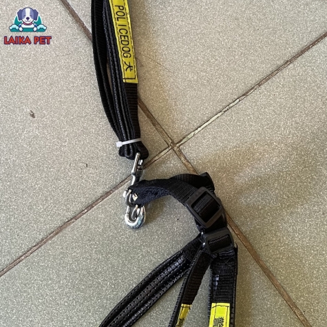 Dây dắt police kèm yếm 2cm