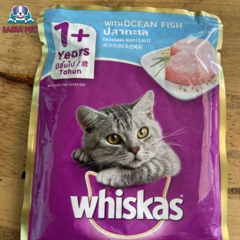 Pate gói whiskas 1+ vị cá biển 80g