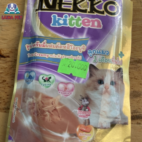 Pate gói nekko kitten vị cá ngừ và cá bào 70g