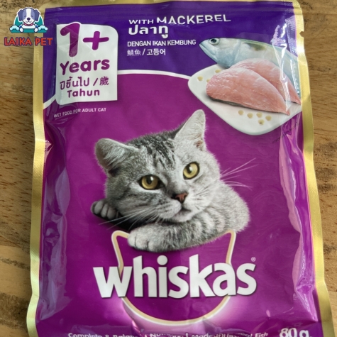 Pate gói whiskas 1+ vị cá thu 80g