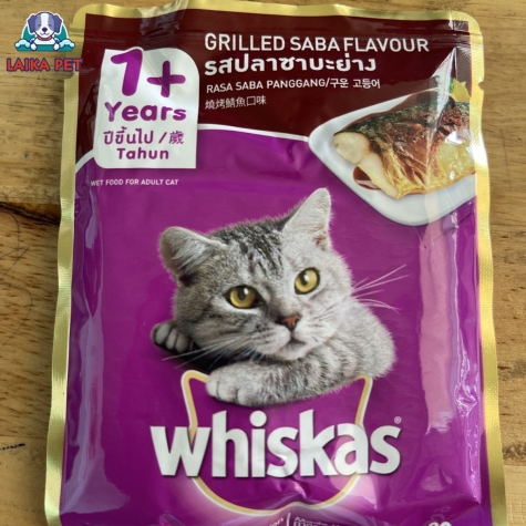 Pate gói whiskas 1+ vị cá saba nướng 80g