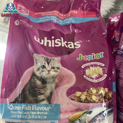 Hạt whiskas kitten vị cá biển 1.1kg