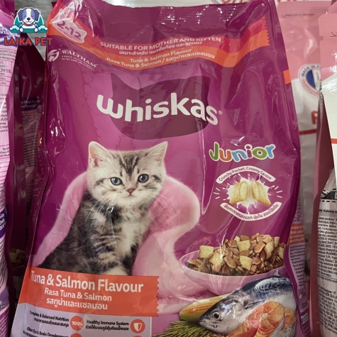 Hạt whiskas kitten vị cá ngừ và cá hồi 1.1kg
