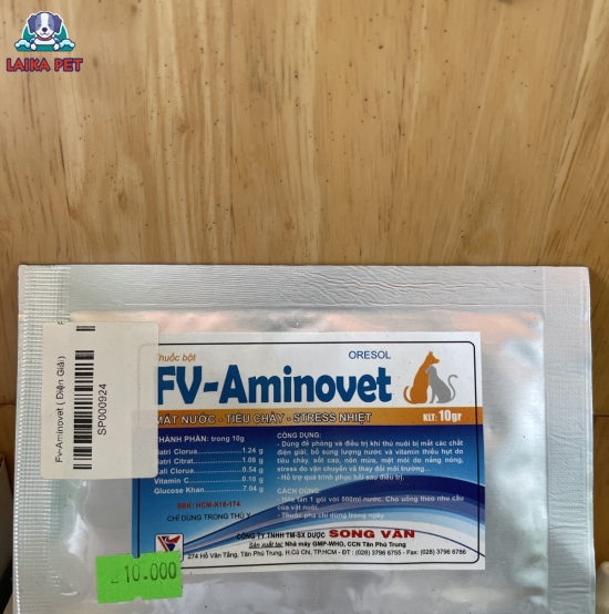 Fv- aminovet (điện giải) 10g