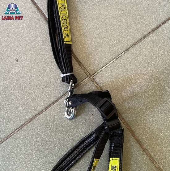Dây dắt police kèm yếm 2cm