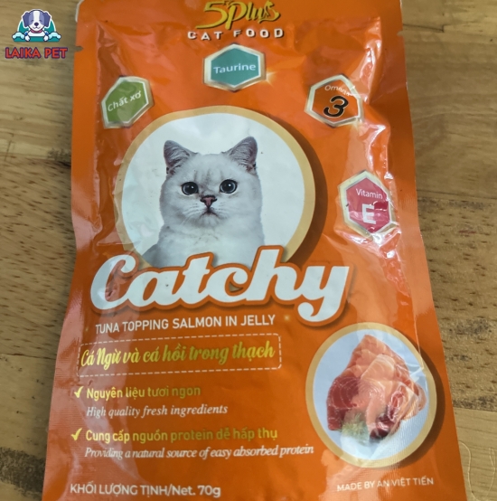 Pate gói catchy cá ngừ và cá hồi