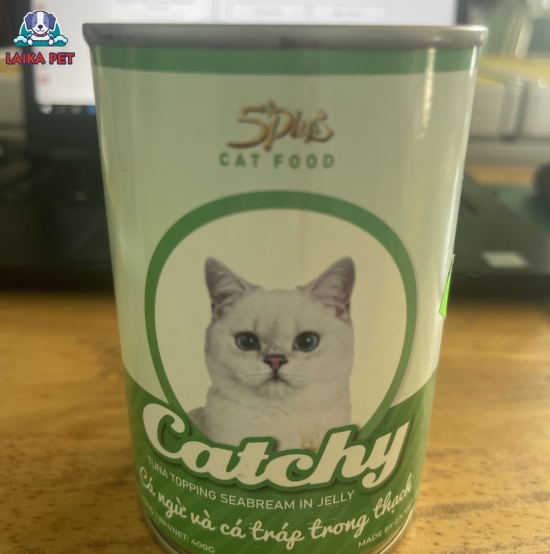 Pate lon catchy cá ngừ và cá tráp trong thạch 400g