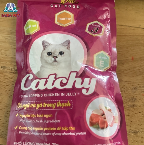 Pate gói catchy vị cá ngừ và gà trong thạch