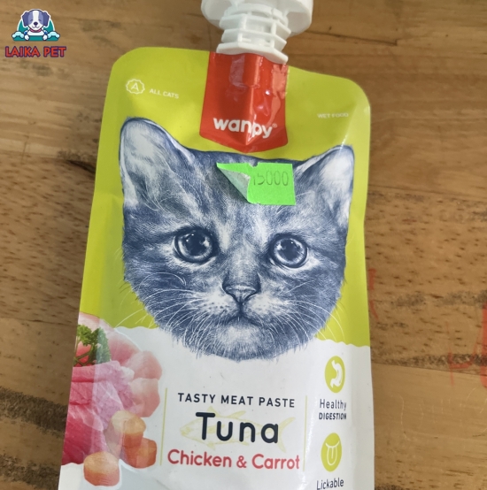 Pate gói wanpy vị cá ngừ, gà, cà rốt 90g