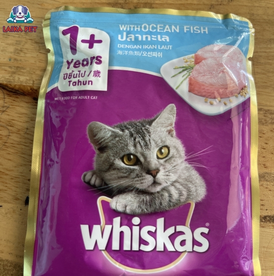 Pate gói whiskas 1+ vị cá biển 80g