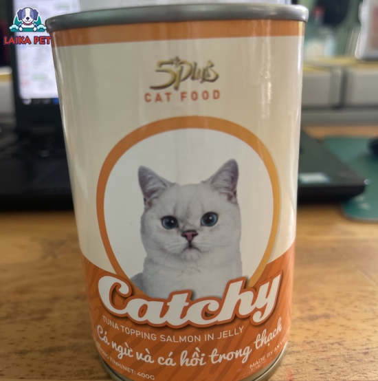 Pate lon catchy vị cá ngừ và cá hồi trong thạch 400g