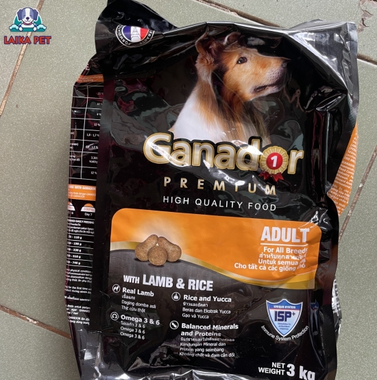 Hạt ganador adult cừu và gạo 3kg