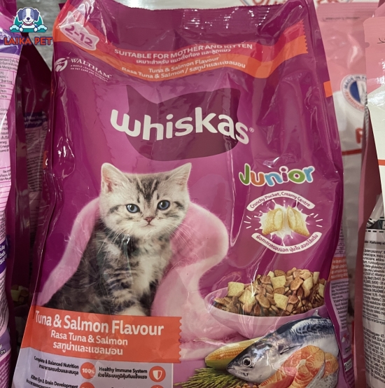 Hạt whiskas kitten vị cá ngừ và cá hồi 1.1kg
